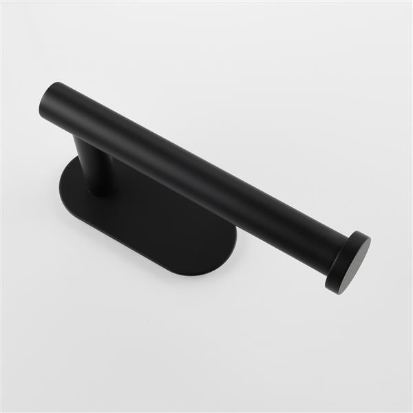 Stainless Steel Toilet Paper Holder Adhensive Tissue Paper Roll Holder for Bathroom Black