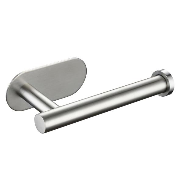 Stainless Steel Toilet Paper Holder Adhensive Tissue Paper Roll Holder for Bathroom Nickel