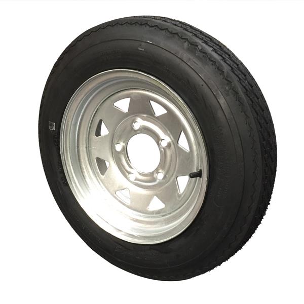 Pair of Trailer Tire P811 Galvanized RIM 4.8-12 4PR 4lug