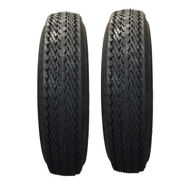 Pair of Trailer Tire P811 Galvanized RIM 4.8-12 4PR 4lug