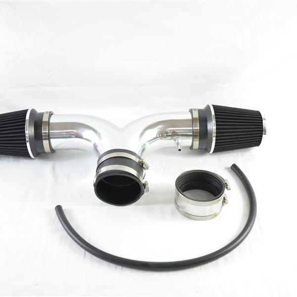 Double-barrelled Intake Pipe with Air Filter for Dodge/Jeep 1999-2004 V8 4.7L Black