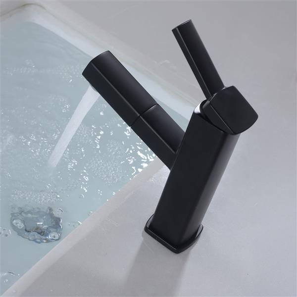 Brass Basin Faucet Bathroom Pull Out Faucet Bifunctional Faucet Toilet Sink Tap Black