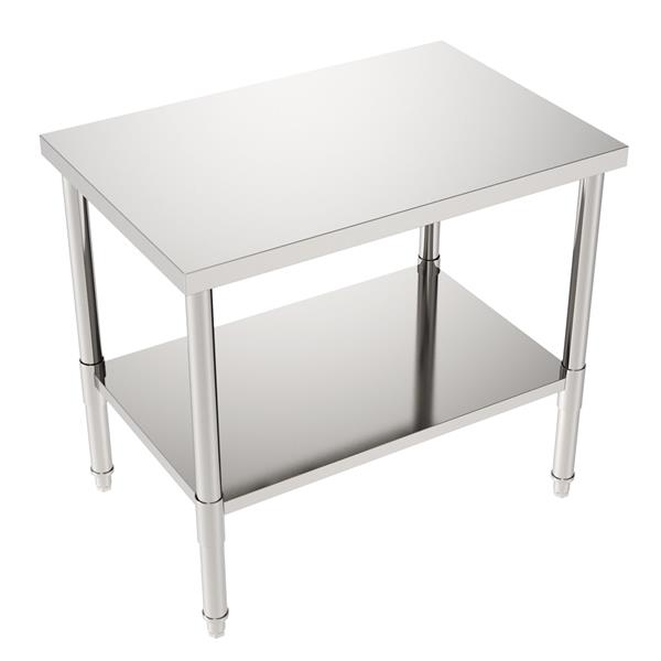 36" Stainless Steel Galvanized Work Table (without Back Board) 