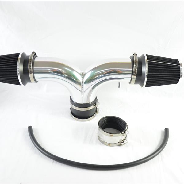 Double-barrelled Intake Pipe with Air Filter for Dodge/Jeep 1999-2004 V8 4.7L Black