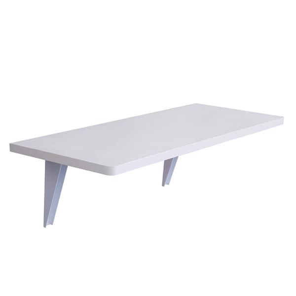 Wall Mounted Floating Folding Table Desk for Office Home Kitchen 60 x 40cm White