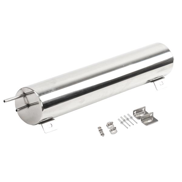 3" X 16" Polished Stainless Steel Radiator 50 OZ Overflow Tank Fit Universal