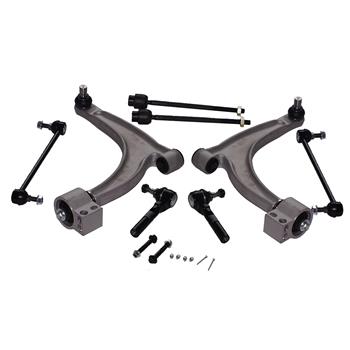 8PCS Front Lower Control Arms For 2004-2009 Chevrolet Malibu Ball Joint Tie Rods