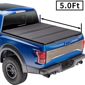 5\\' Hard Tri-Fold Tonneau Cover For Jeep Gladiator JT Truck Bed 2019-2020