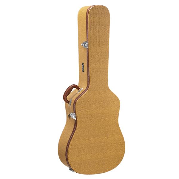 [Do Not Sell on Amazon]Glarry 41" Folk Guitar Hardshell Carrying Case Fits Most Acoustic Guitars Microgroove Flat Yellow