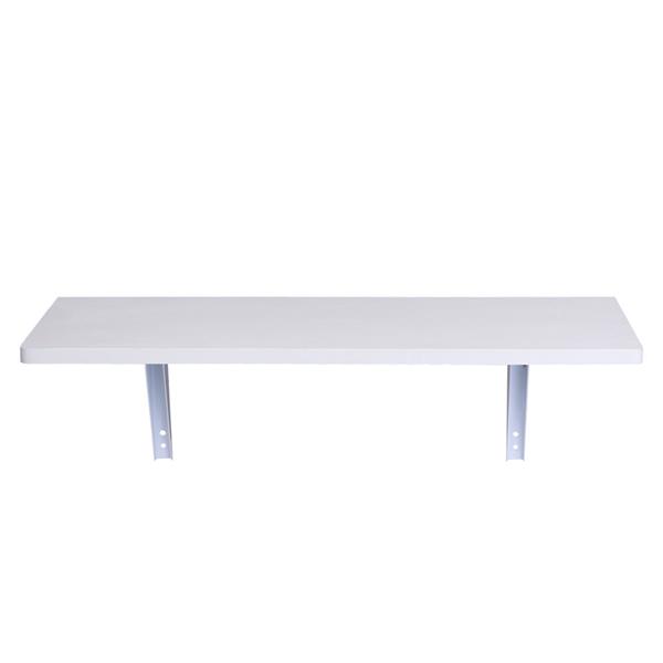 Wall Mounted Floating Folding Table Desk for Office Home Kitchen 80 x 50cm White