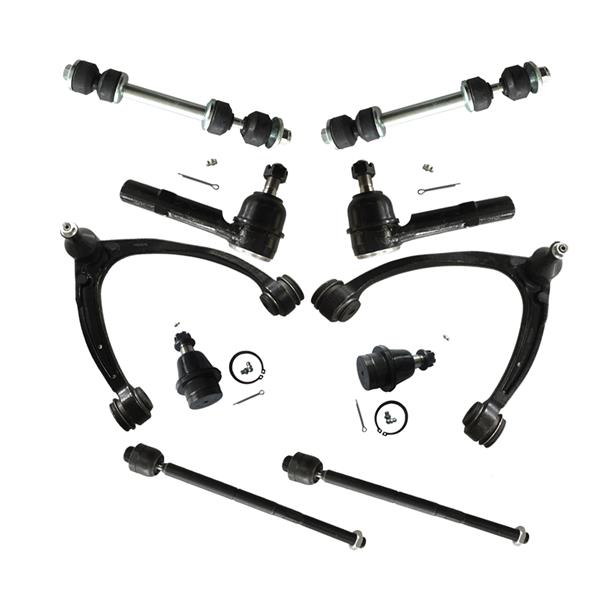 10pc Front Control Arm Ball Joint Sway Tie Rod End For 07-14 Cadillac GMC Chevy