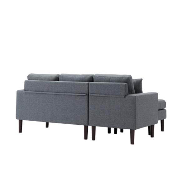 Reversible sectional sofa, the ottoman and seat cushion are removable