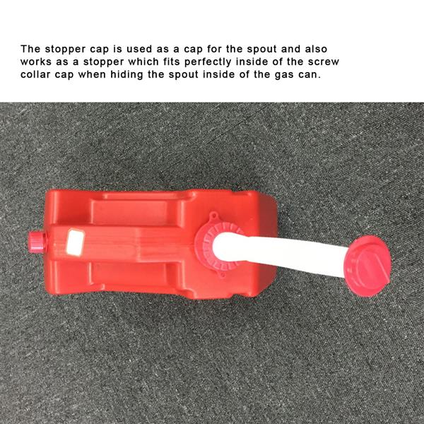 3Pcs Red and White Plastic Replacement Fuel Gas Spout Stopper Screw Cap Kit