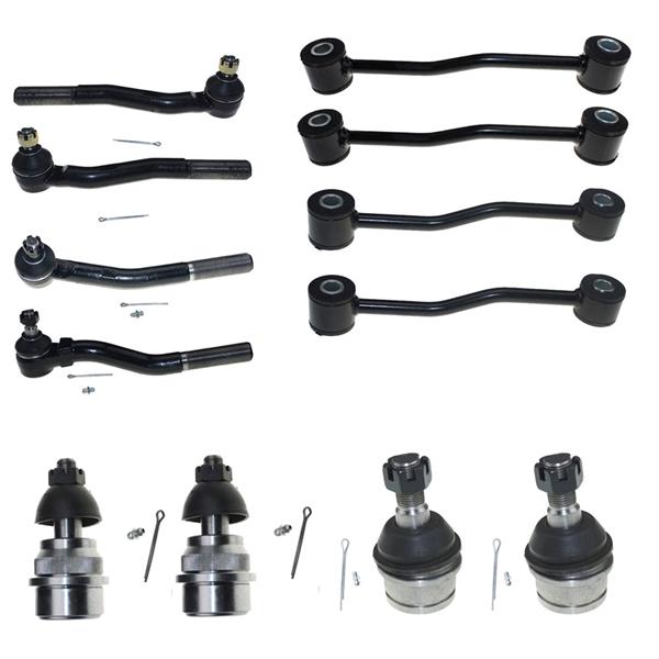 12pcs Complete Control Arm Front Suspension Kit for 99-2004 JEEP