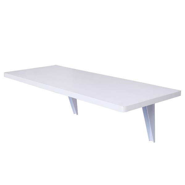 Wall Mounted Floating Folding Table Desk for Office Home Kitchen 80 x 50cm White