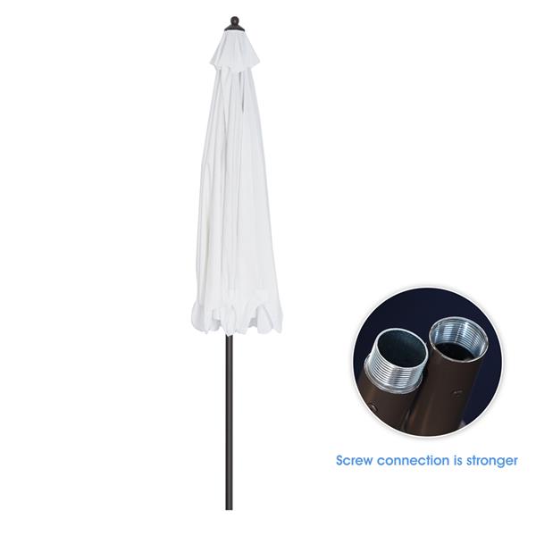 Outdoor Patio Umbrella 9-Feet Flap Crank Market Umbrella with Flap[Umbrella Base is not Included]