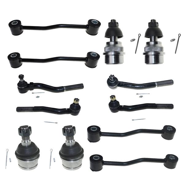 12pcs Complete Control Arm Front Suspension Kit for 99-2004 JEEP