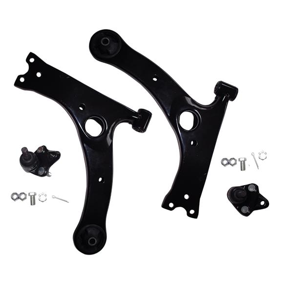 2x Front Lower Control Arms   2x Ball Joints Pair for 2003-2013 Toyota Corolla