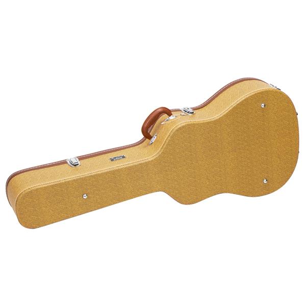 [Do Not Sell on Amazon]Glarry 41" Folk Guitar Hardshell Carrying Case Fits Most Acoustic Guitars Microgroove Flat Yellow