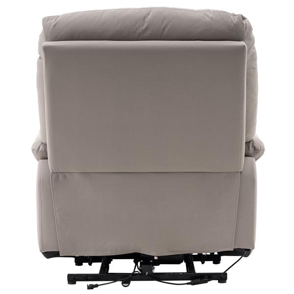 Type A Electric Lift Function Chair with Massage Silver White PU A and B box 