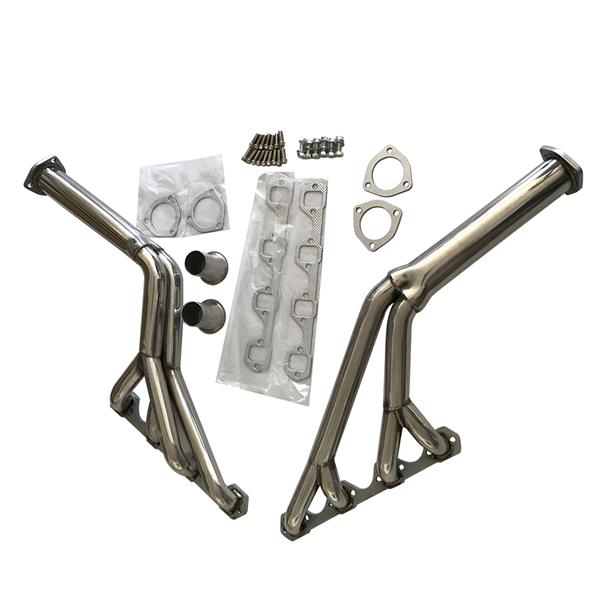 Exhaust Manifold 1.5" Primary Tube, 2.5" Collector 64-70 Tri-Y, Full Length, Steel, Ceramic Coated Headers for Ford Mercury, Mustang, Cougar, 260, 289, 302, Pair AGS0098