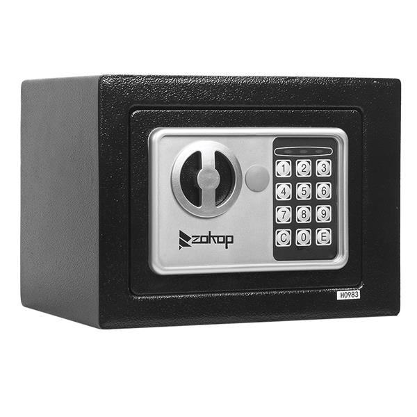 Mini Wall-in Style Electronic Code Metal Steel Box Safe Case 17EF Black