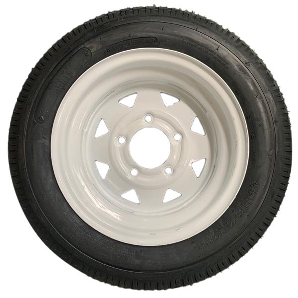 Two tire 4.8-12-6PR-5LUG P811 White RIM