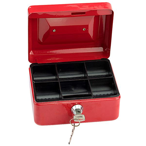 CB152 Stainless Steel Small Safe Box Red