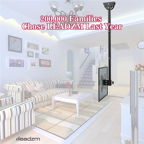 TMC-7004 Ceiling Mount TV Wall Bracket Roof Rack Pole Retractable For 32"-55" Flat Screen