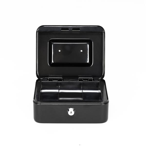 CB152 Stainless Steel Small Safe Box Cash Box Black