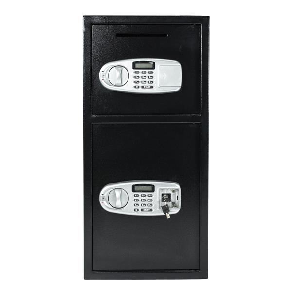 775*370*360mm Digital Keypad Double Depository Safe Black