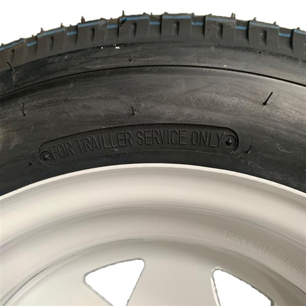 Two tire 4.8-12-6PR-5LUG P811 White RIM