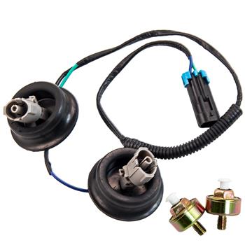 2x Knock Sensor Transducer w/ Wire Harness Kit For Chevy GMC Silverado Sierra