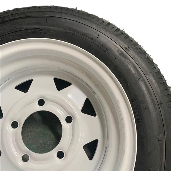 Two tire 4.8-12-6PR-5LUG P811 White RIM