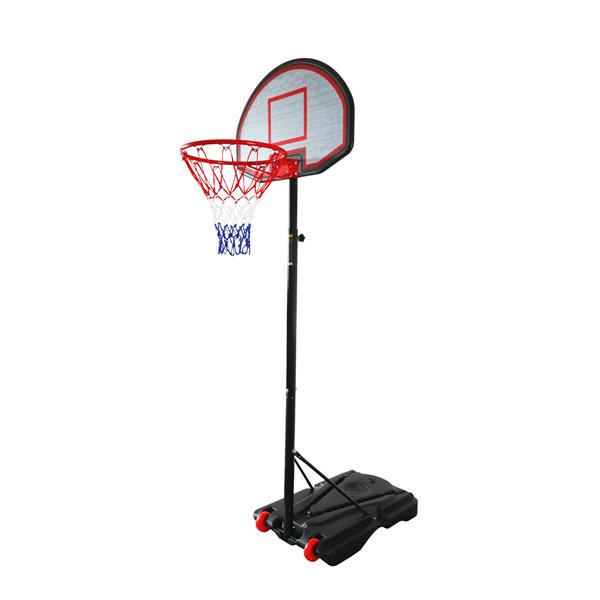 Adjustable-Height 1.6m~2.2m Portable Basketball Stand Movable Black&Red