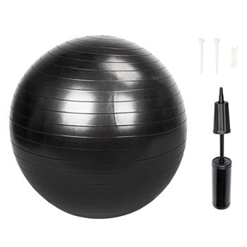 55cm 800g Gym/Household Explosion-proof Thicken Yoga Ball Smooth Surface Black