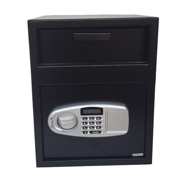 DS45TE Home Office Security Keypad Lock Electronic Digital Steel Safe Black Box & Silver Gray Panel