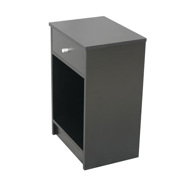 40 x 30 x 60cm Round Handle Night Stand with One Drawer Black