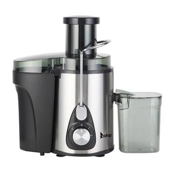  ZOKOP American Standard J02 110V 600W 75MM Large Caliber 600ML Juice Cup 1000ML Slag Cup Double Gear Electric Juicer Stainless Steel Black 