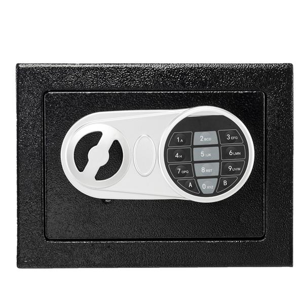 17E Home Use Upgraded Electronic Password Steel Plate Safe Box Black 