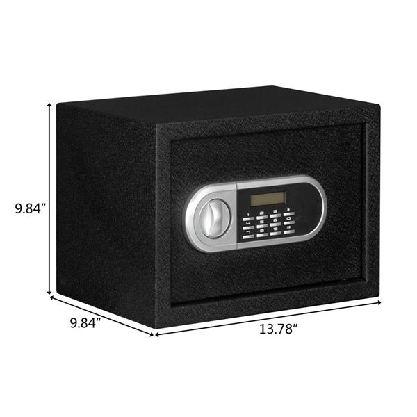 Home Use Electronic Password Steel Plate Safe Box (13.8*9.8*9.8)"