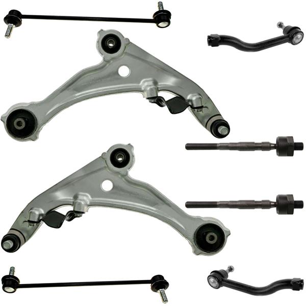 8pcs Front Control Arms Kit Tie Rods for 2007-2009 2010 2011 2012 Nissan Altima