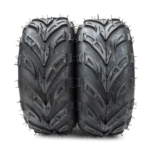 2x Rubber Black ATV Go Kart Tires Tubeless 145/70-6 4PR P361 4Ply