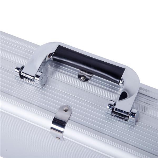 135*28*10cm Aluminum New Framed Locking Gun Pistol HandGun Lock Box Hard Storage Carry Case Silver