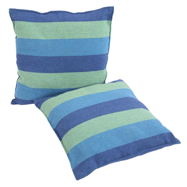 Distinctive Cotton Canvas Hanging Rope Chair with Pillows Blue