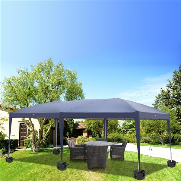 6pcs Tent Shade Canopy Water Fillable Weight Plates Black