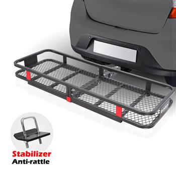 Hitch Mounted Folding Cargo Carrier Car SUV Truck Basket Luggage Durable 500lbs