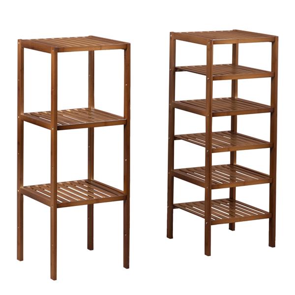 100% Bamboo High-grade Plant Shelf Multi-Functional 9-layer Shelf Flower Pot Shelf Display Shelf 96 * 90 * 33cm-Dark Brown