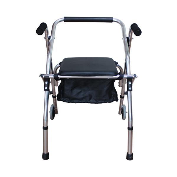 Aluminum Tube Walker With Seat Cushion 4202 Silver