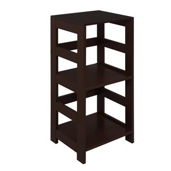 Wooden Bookshelf Rack 3 Tier Bookcase Shelf Storage Organizer, Brown Color